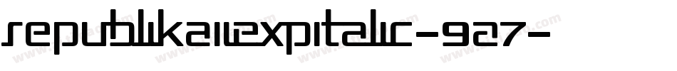 RepublikaIiExpItalic-9A7字体转换