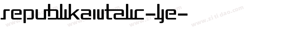 RepublikaIiItalic-lJe字体转换