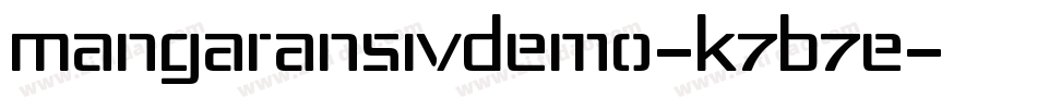 MangaransIvDemo-K7B7e字体转换