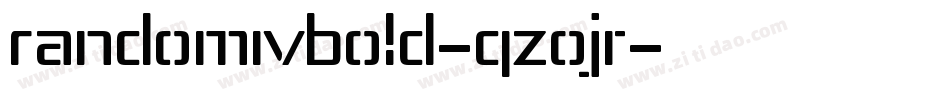 RandomIvBold-qZojr字体转换