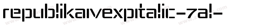 RepublikaIvExpItalic-7Al字体转换