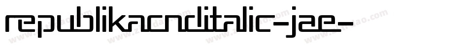 RepublikaCndItalic-JAE字体转换