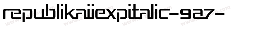 RepublikaIiExpItalic-9A7字体转换