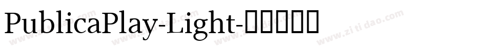 PublicaPlay-Light字体转换