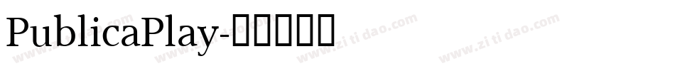 PublicaPlay字体转换