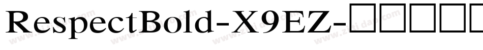 RespectBold-X9EZ字体转换