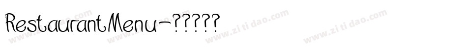 RestaurantMenu字体转换