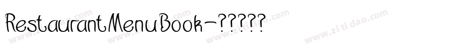 RestaurantMenuBook字体转换
