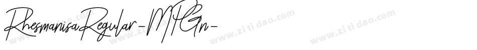 RhesmanisaRegular-MPGn字体转换