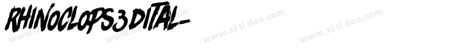 rhinoclops3dital字体转换