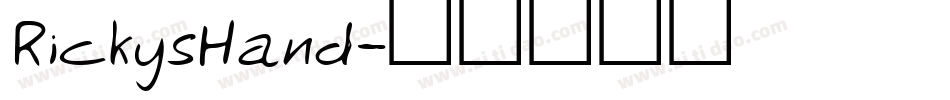 RickysHand字体转换