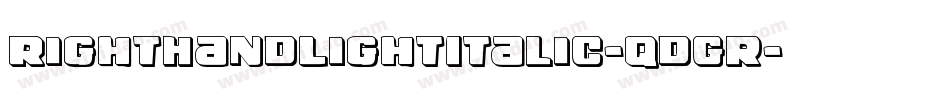 RightHandLightItalic-qdGr字体转换 RightHandLightItalic-qdGr字体转换