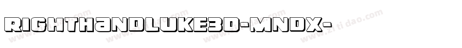 RightHandLuke3D-Mndx字体转换