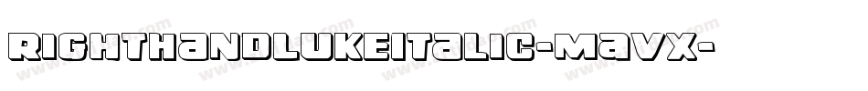 RightHandLukeItalic-mAVx字体转换