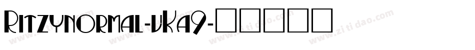 Ritzynormal-vKa9字体转换