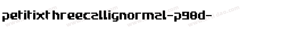 PetitixthreecalligNormal-p98D字体转换