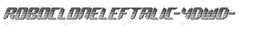 RoboCloneLeftalic-4DWD字体转换