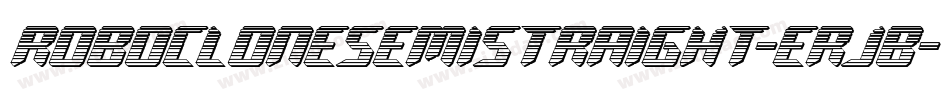 RoboCloneSemiStraight-erjB字体转换