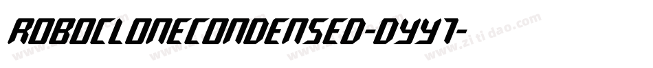 RoboCloneCondensed-dYy7字体转换