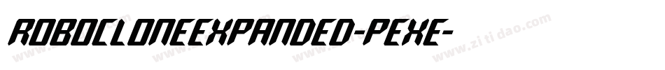 RoboCloneExpanded-PeXE字体转换