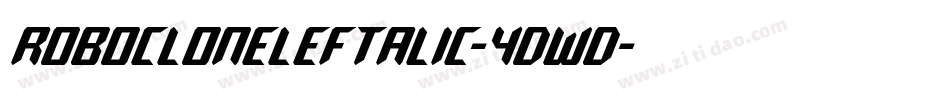 RoboCloneLeftalic-4DWD字体转换