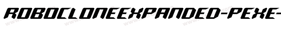 RoboCloneExpanded-PeXE字体转换