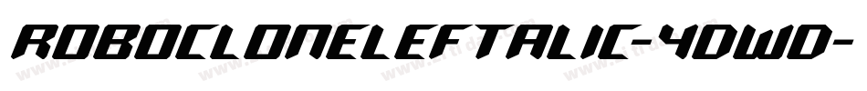 RoboCloneLeftalic-4DWD字体转换