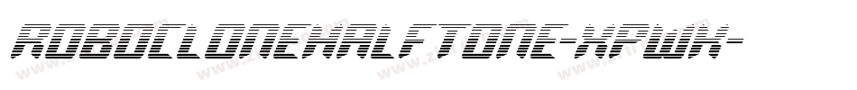 RoboCloneHalftone-XpWK字体转换