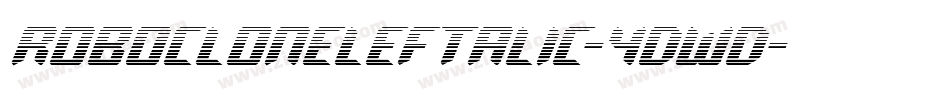 RoboCloneLeftalic-4DWD字体转换
