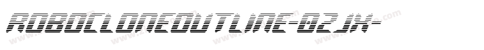 RoboCloneOutline-0ZjX字体转换