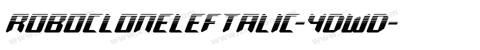 RoboCloneLeftalic-4DWD字体转换