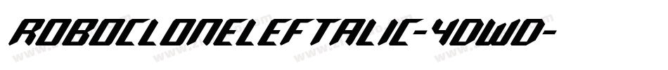 RoboCloneLeftalic-4DWD字体转换