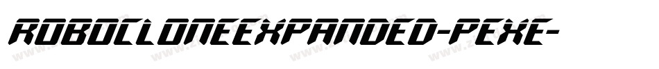RoboCloneExpanded-PeXE字体转换