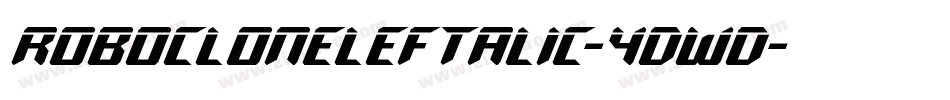 RoboCloneLeftalic-4DWD字体转换
