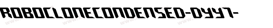 RoboCloneCondensed-dYy7字体转换