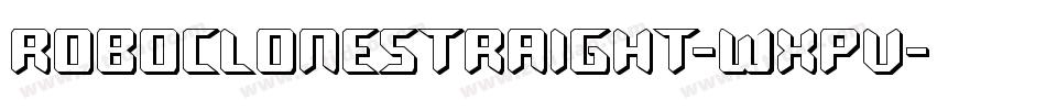RoboCloneStraight-WxPv字体转换