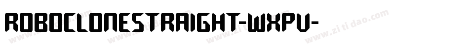 RoboCloneStraight-WxPv字体转换