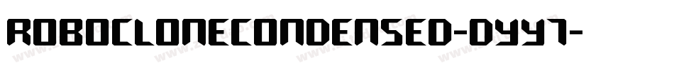 RoboCloneCondensed-dYy7字体转换