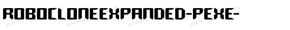 RoboCloneExpanded-PeXE字体转换