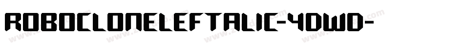 RoboCloneLeftalic-4DWD字体转换