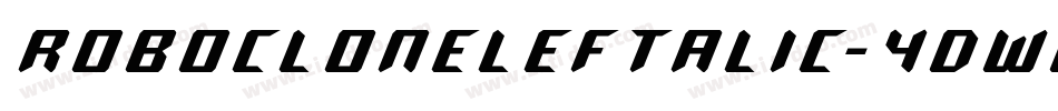 RoboCloneLeftalic-4DWD字体转换