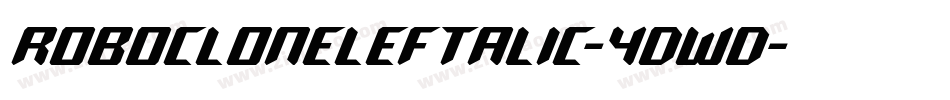 RoboCloneLeftalic-4DWD字体转换