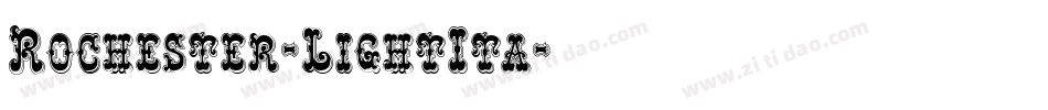 Rochester-LightIta字体转换