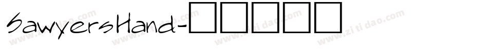 SawyersHand字体转换