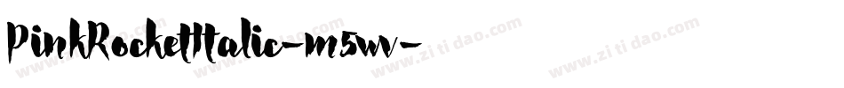 PinkRocketItalic-m5wv字体转换