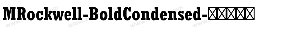 MRockwell-BoldCondensed字体转换