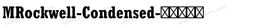 MRockwell-Condensed字体转换