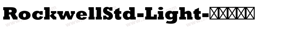RockwellStd-Light字体转换