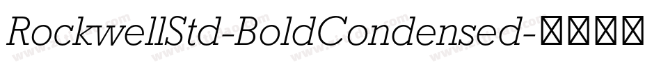 RockwellStd-BoldCondensed字体转换