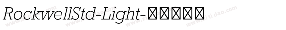 RockwellStd-Light字体转换